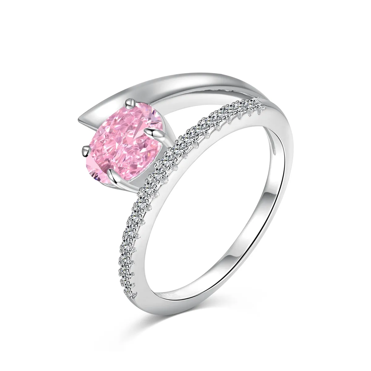 Minimalist Cubic Zirconia Sterling Silver Ring