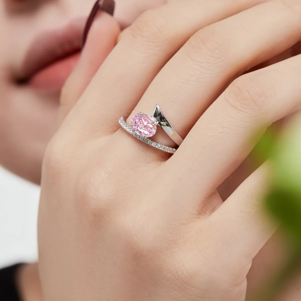 Minimalist Cubic Zirconia Sterling Silver Ring