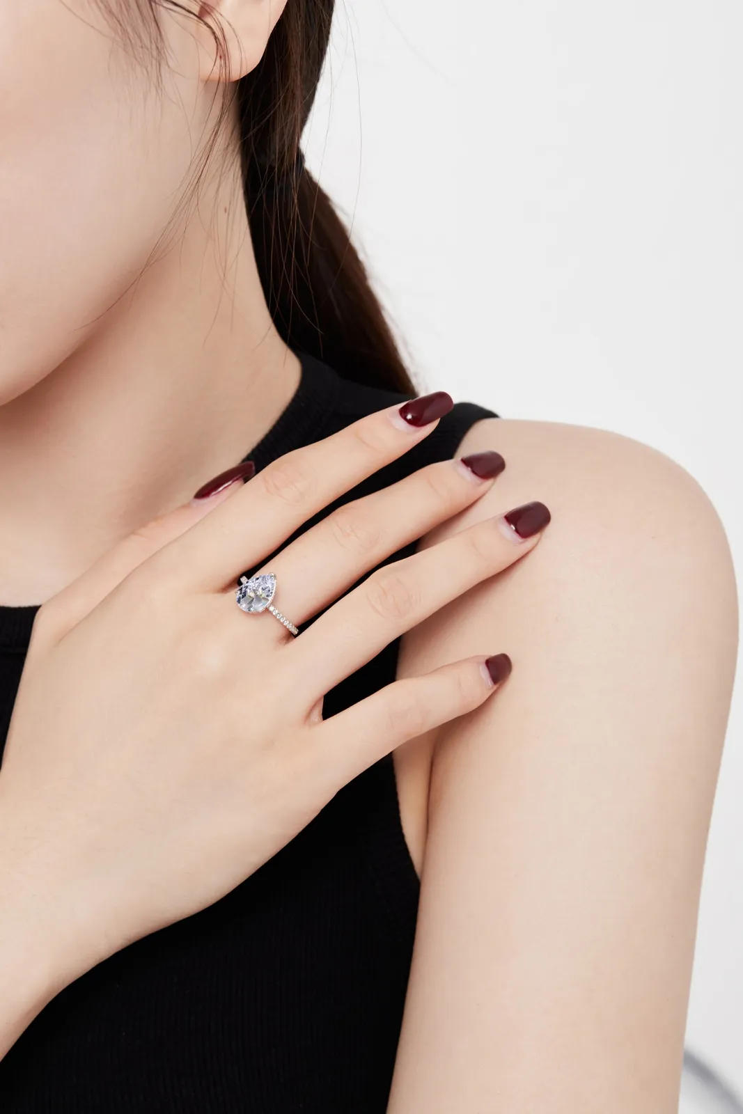 Minimalist Cubic Zirconia Sterling Silver Ring