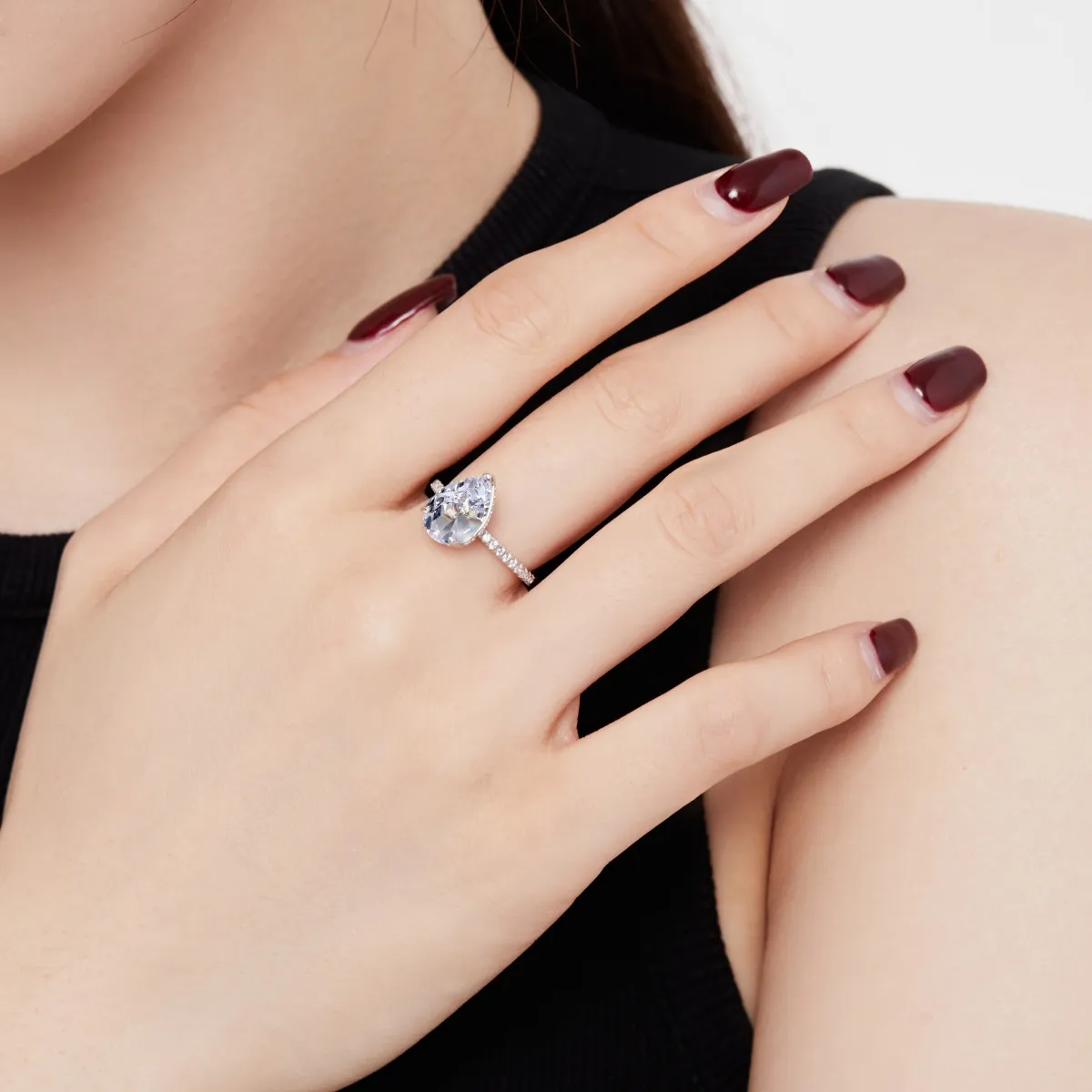 Minimalist Cubic Zirconia Sterling Silver Ring