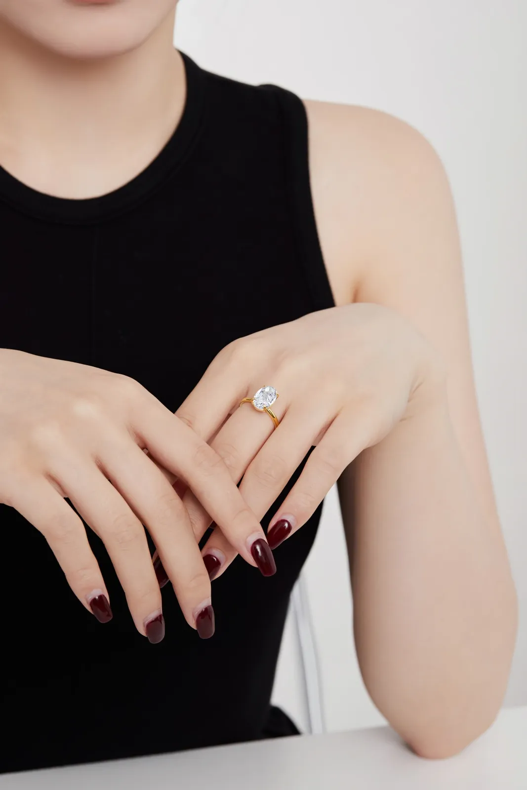 Gold Plated Sterling Sier Cubic Zirconia Ring