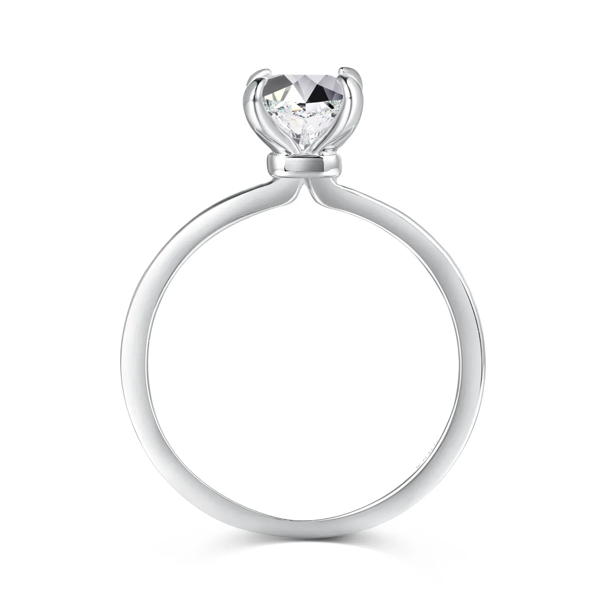 Minimalist Cubic Zirconia Sterling Silver Ring
