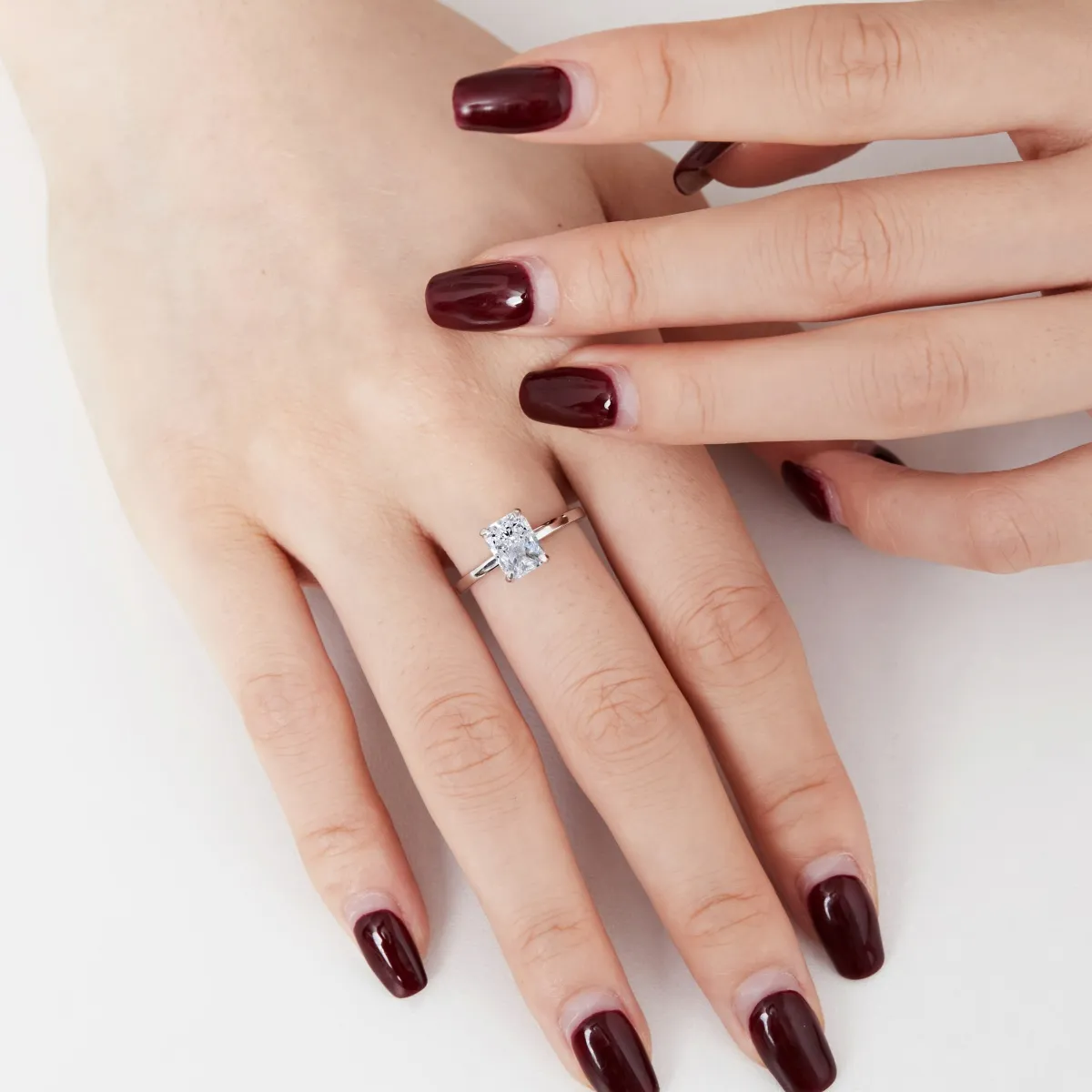 Minimalist Cubic Zirconia Sterling Silver Ring
