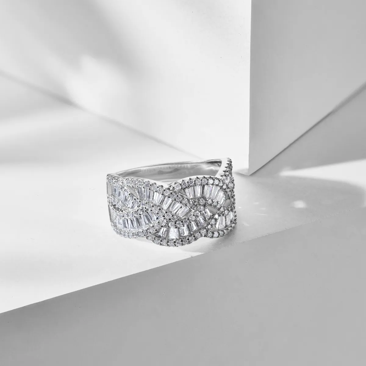 Minimalist Cubic Zirconia Sterling Silver Ring