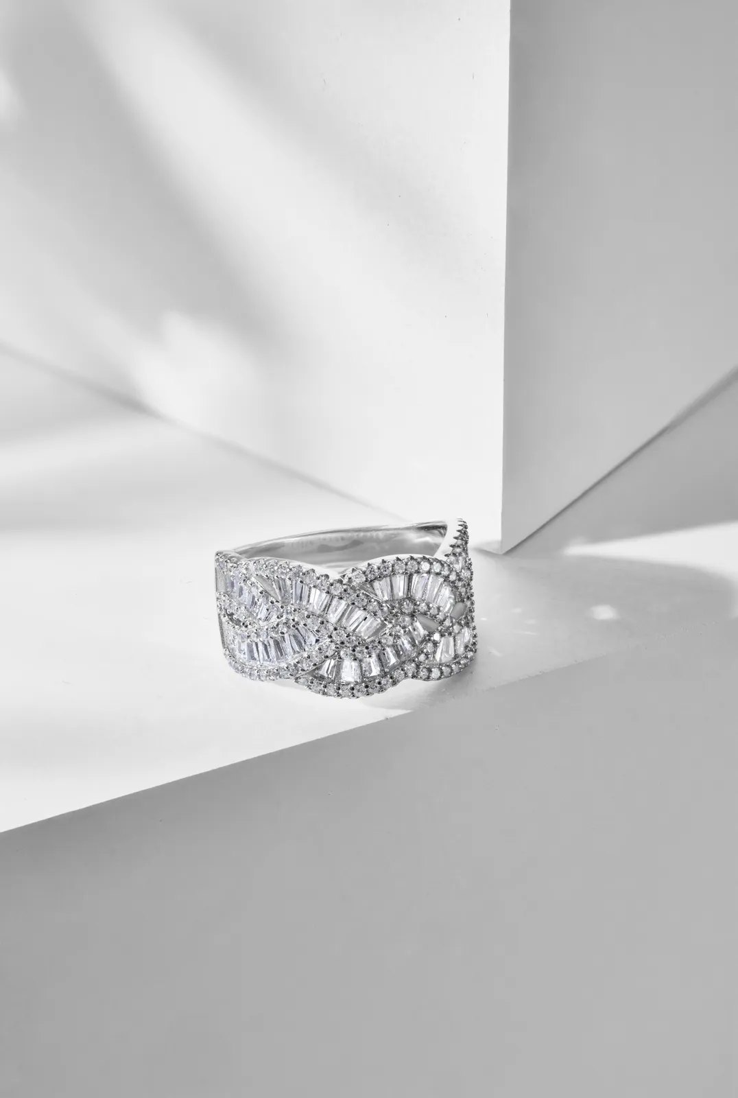 Minimalist Cubic Zirconia Sterling Silver Ring