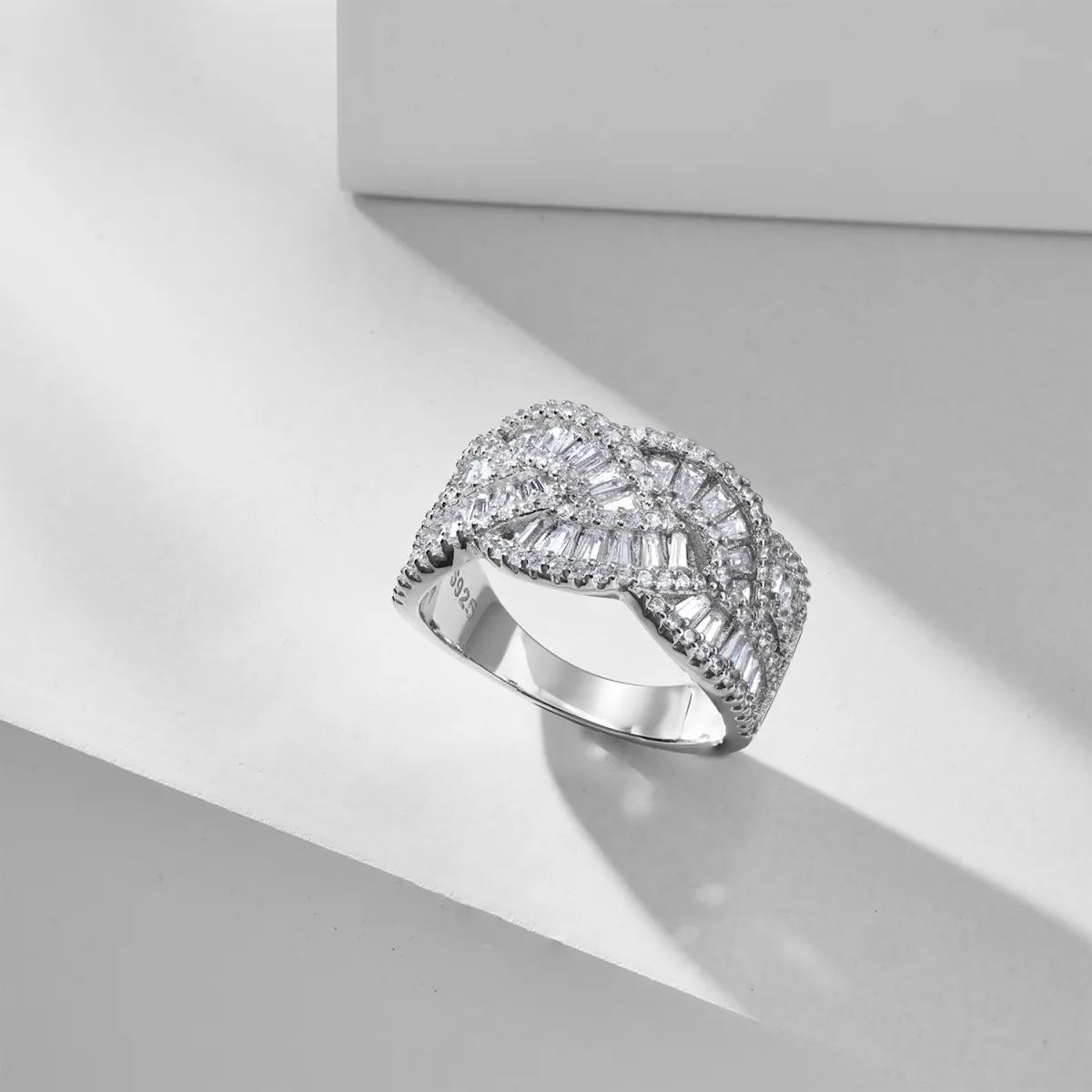 Minimalist Cubic Zirconia Sterling Silver Ring