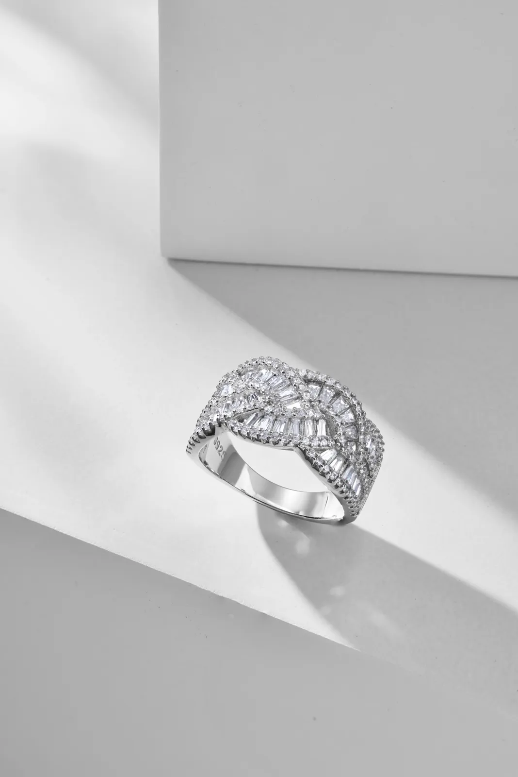 Minimalist Cubic Zirconia Sterling Silver Ring