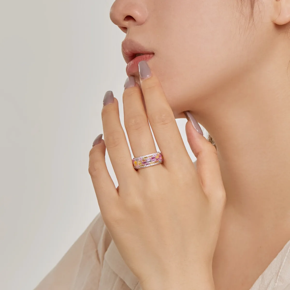 Minimalist Cubic Zirconia Sterling Silver Ring