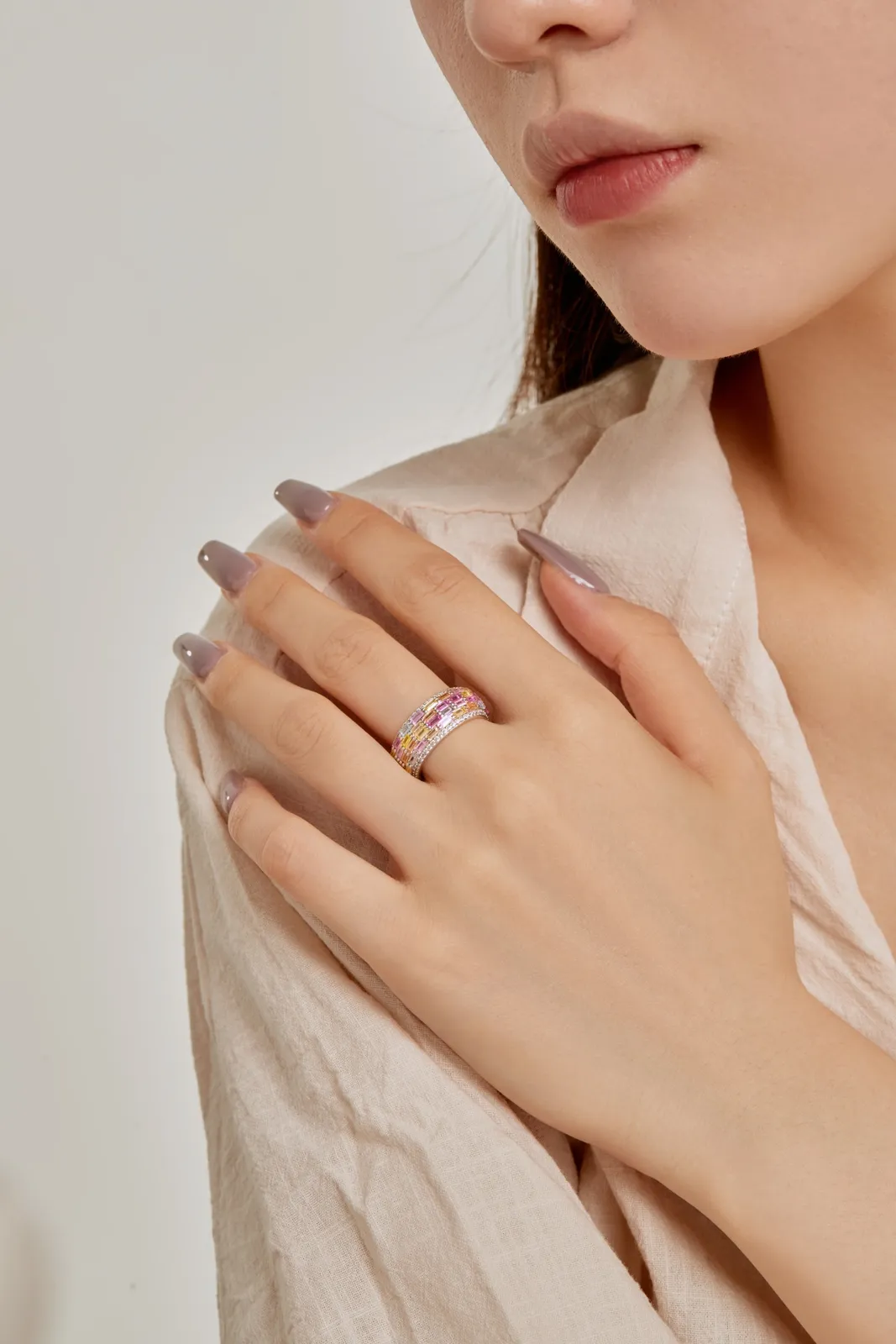 Minimalist Cubic Zirconia Sterling Silver Ring