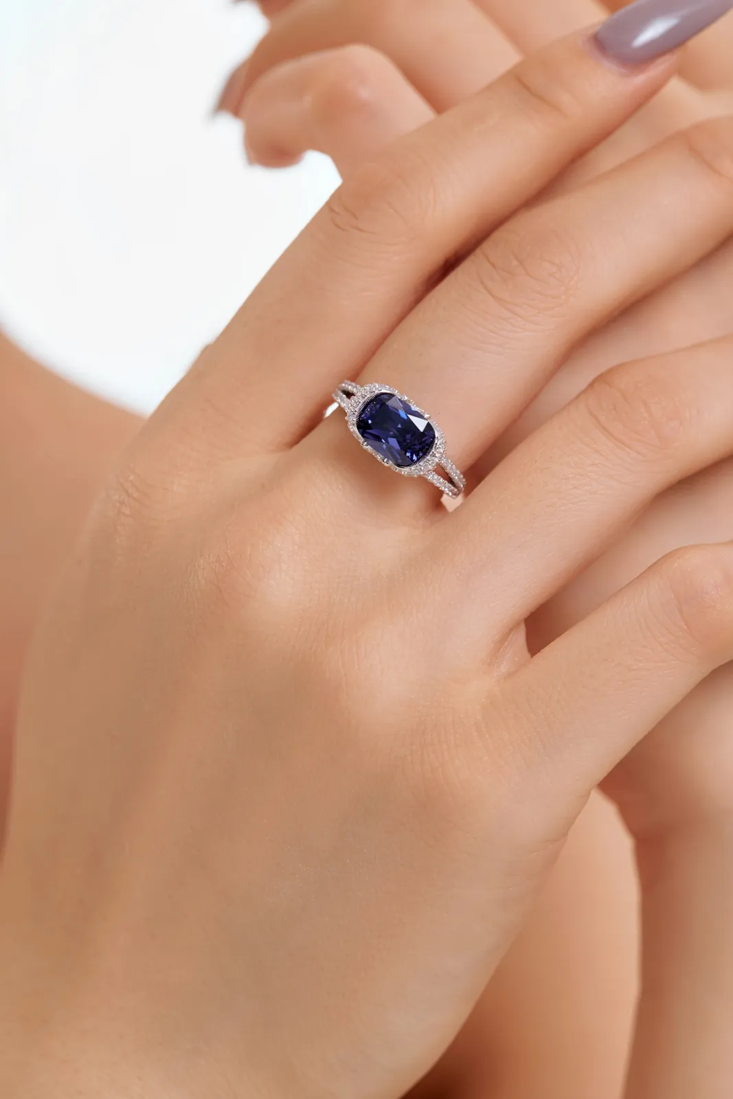 Minimalist Cubic Zirconia Sterling Silver Ring