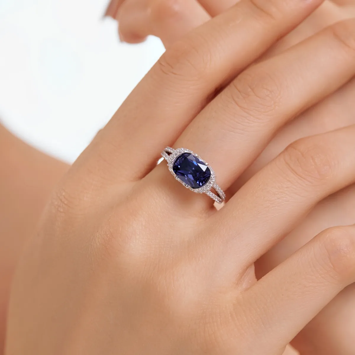 Minimalist Cubic Zirconia Sterling Silver Ring