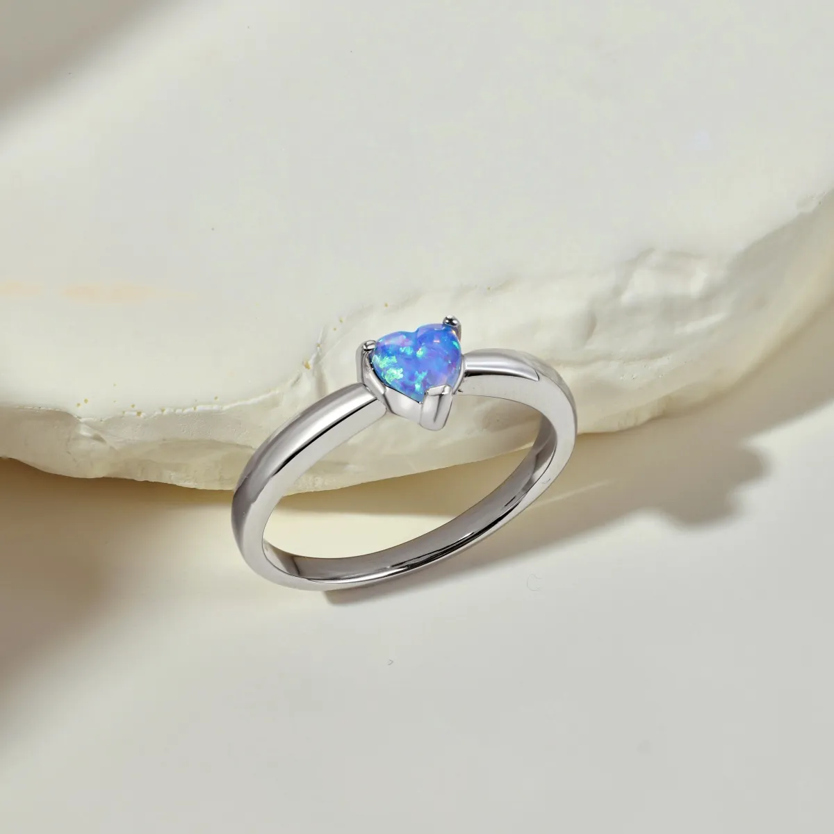 Minimalist Sterling Silver Ring with Rhodium Plating