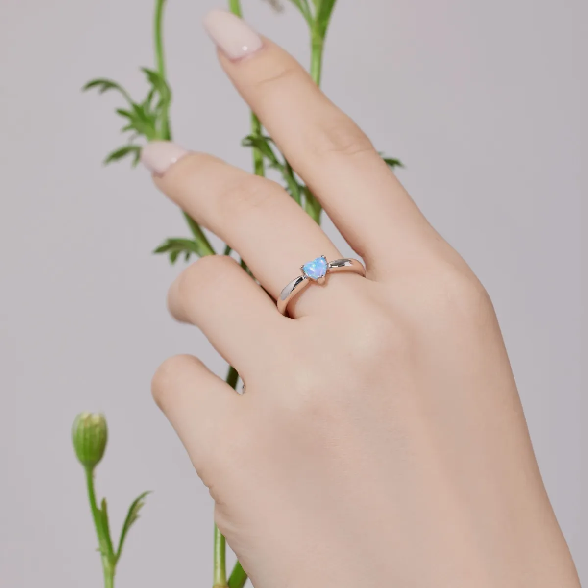 Minimalist Sterling Silver Ring with Rhodium Plating