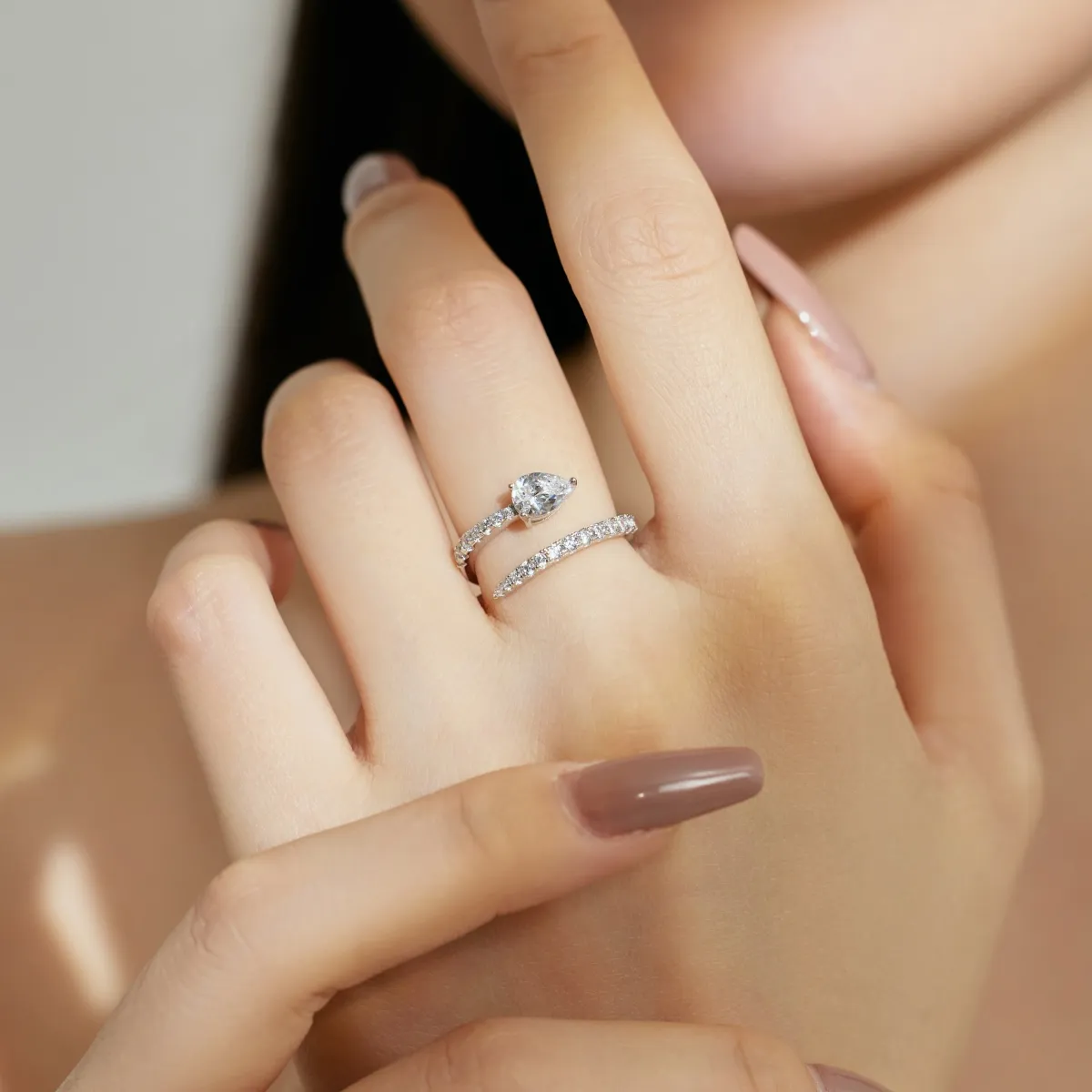 Minimalist Cubic Zirconia Sterling Silver Ring