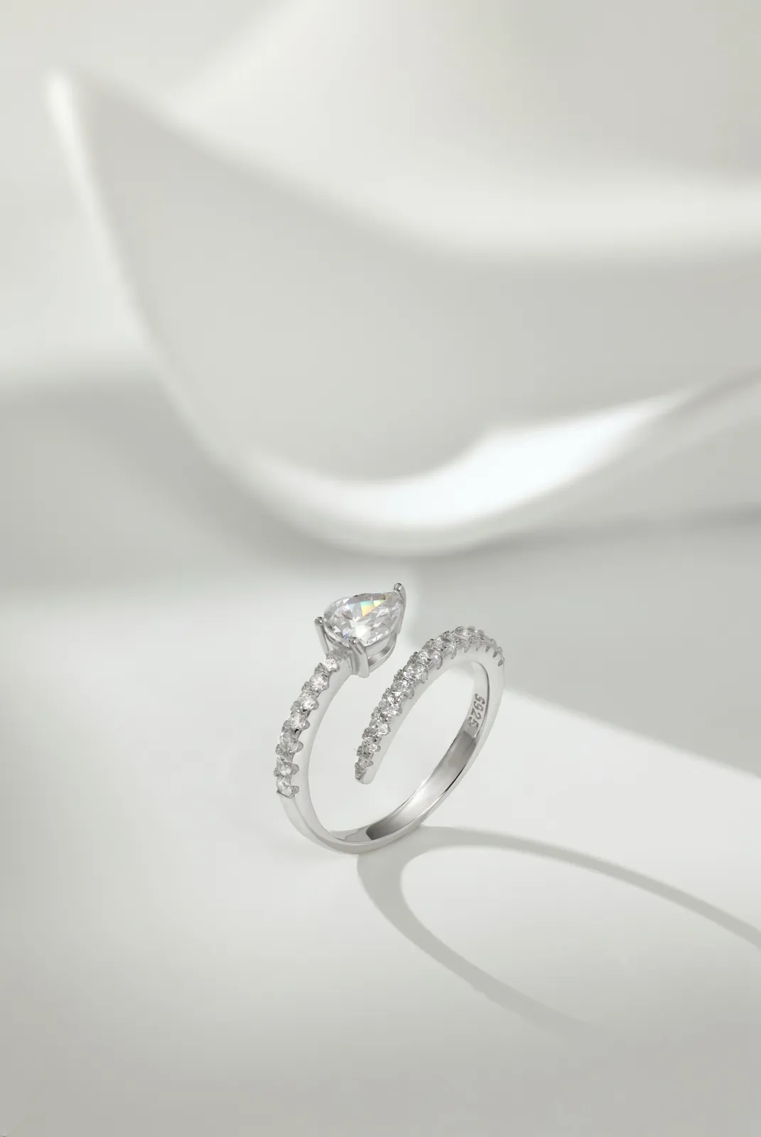 Minimalist Cubic Zirconia Sterling Silver Ring