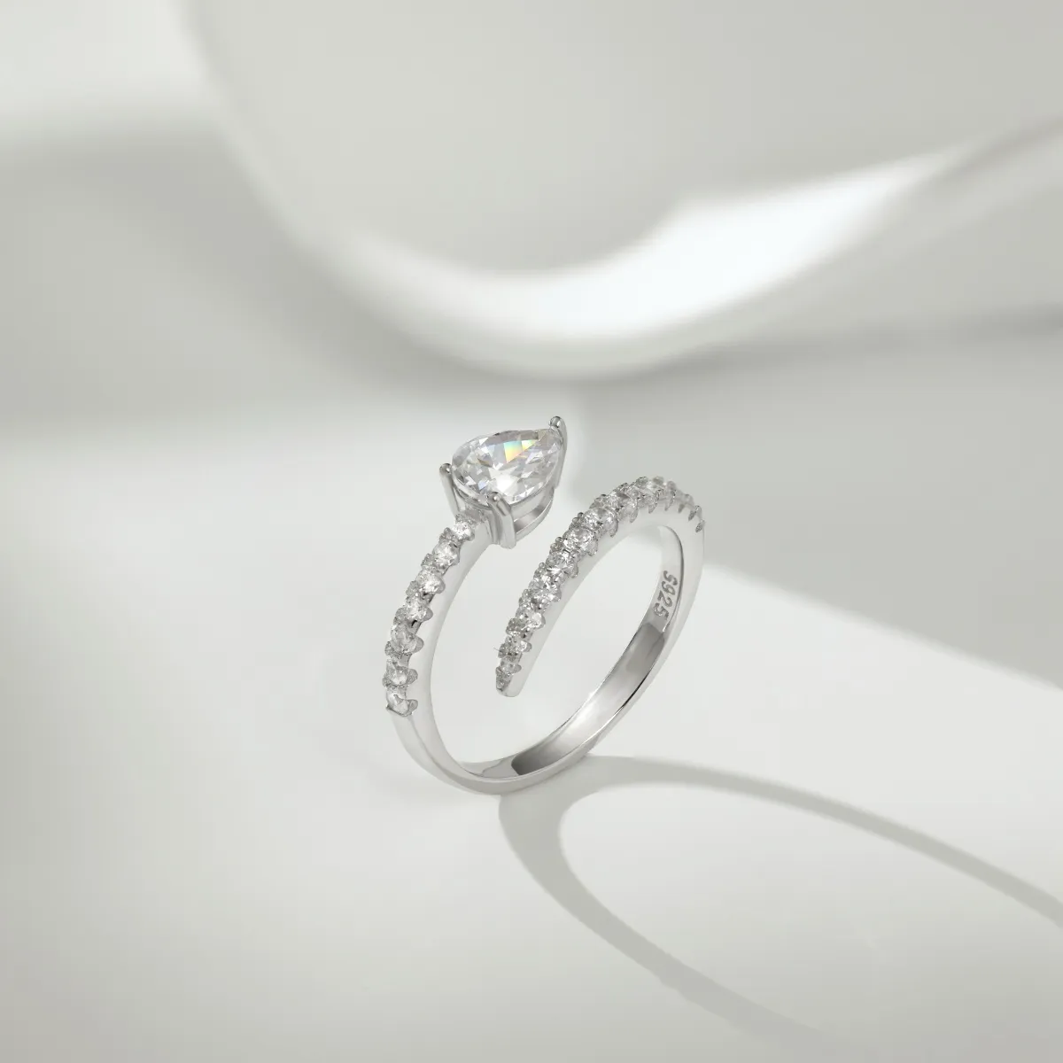 Minimalist Cubic Zirconia Sterling Silver Ring