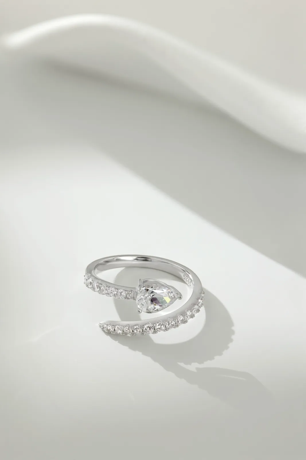 Minimalist Cubic Zirconia Sterling Silver Ring