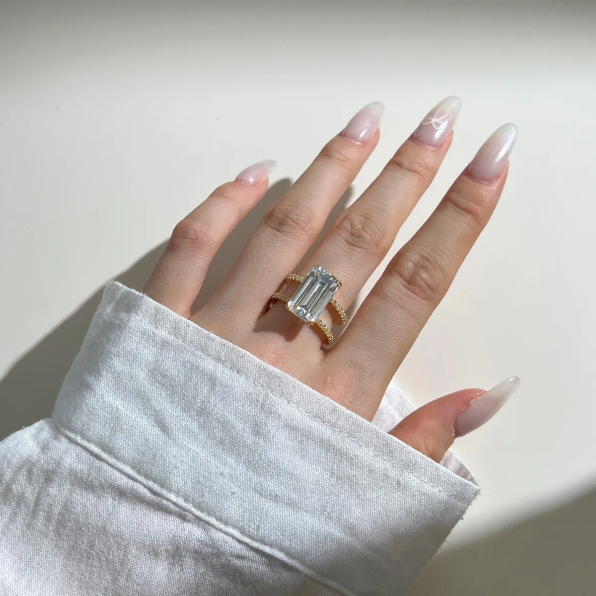 Minimalist Cubic Zirconia Sterling Silver Ring