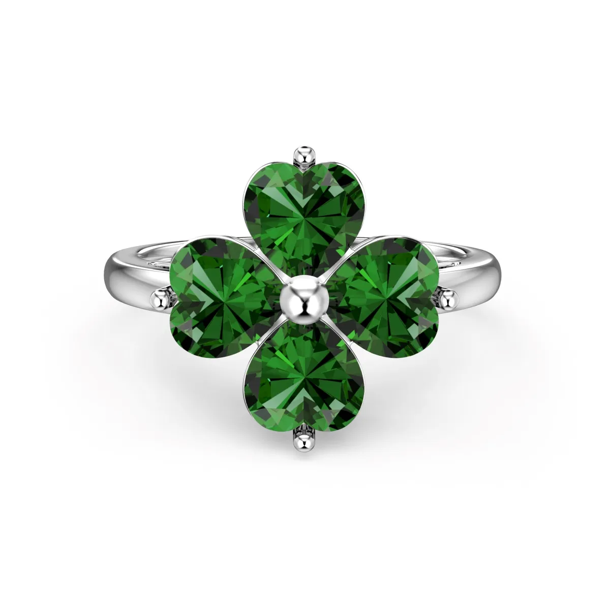 Minimalist Sterling Silver Ring with Rhodium Plated Finish