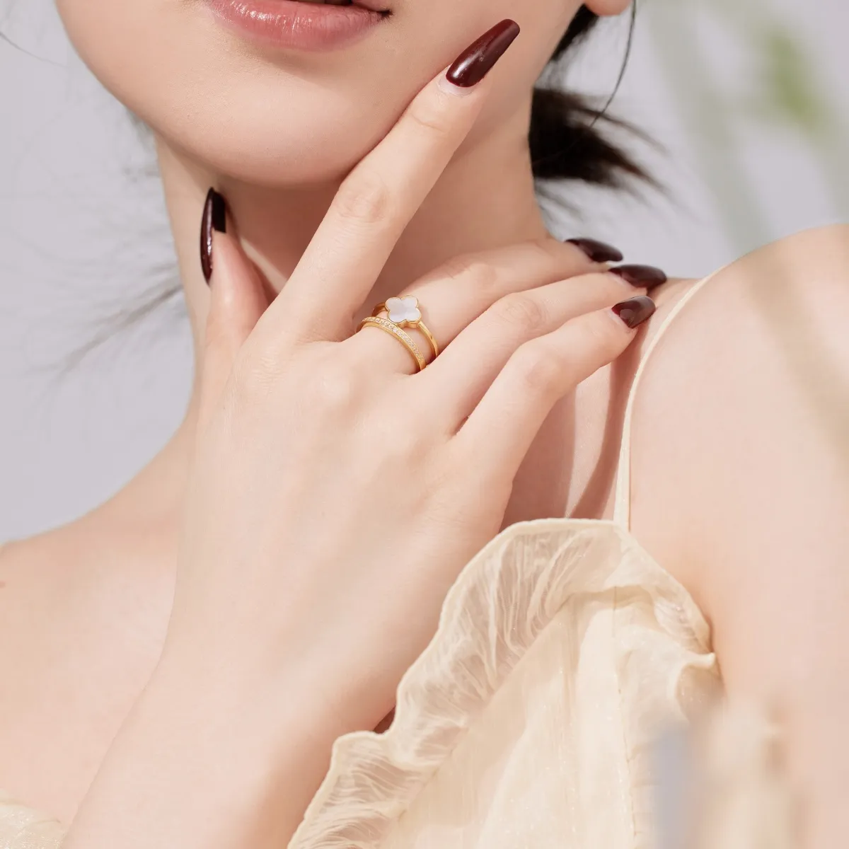 Minimalist Gold Plated Cubic Zirconia Ring