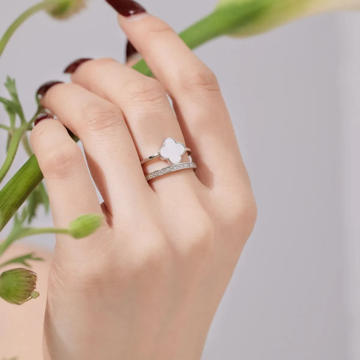 Minimalist Cubic Zirconia Sterling Silver Ring