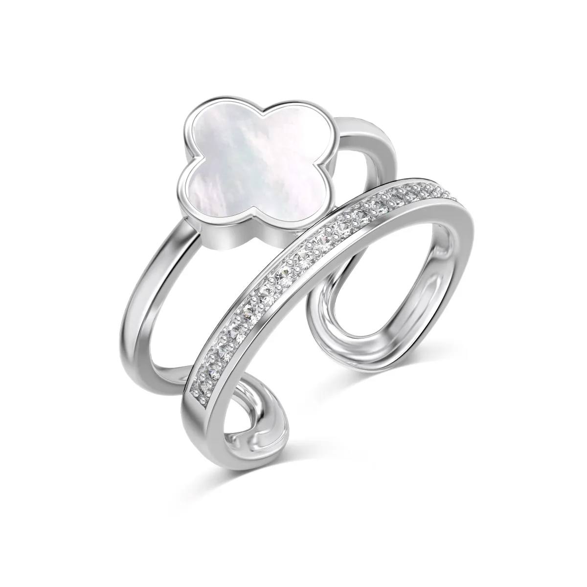 Minimalist Cubic Zirconia Sterling Silver Ring