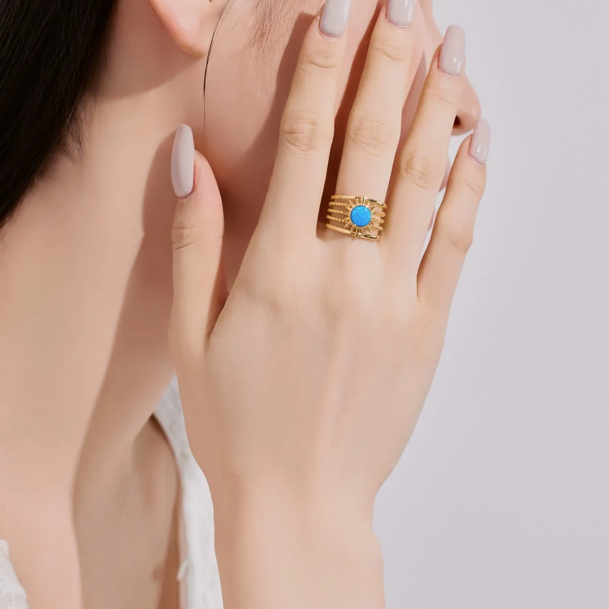 Minimalist Gold Plated Sterling Silver Ring