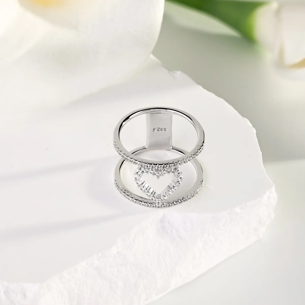 Minimalist Cubic Zirconia Sterling Silver Ring