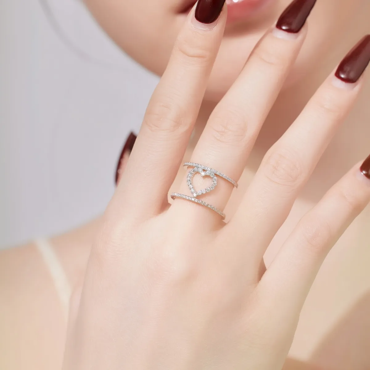 Minimalist Cubic Zirconia Sterling Silver Ring