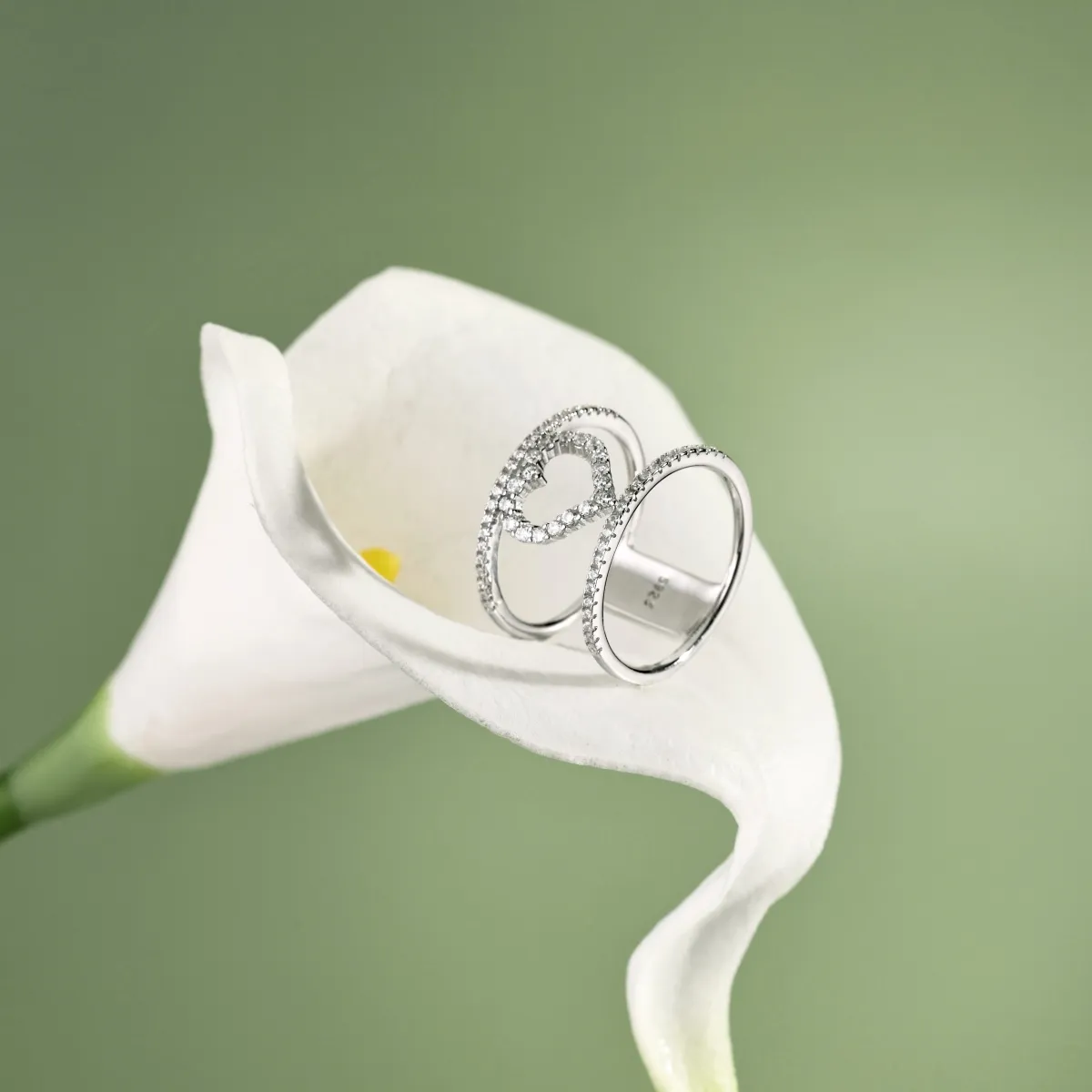 Minimalist Cubic Zirconia Sterling Silver Ring