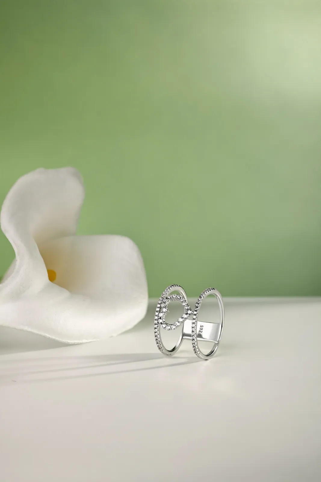 Minimalist Cubic Zirconia Sterling Silver Ring