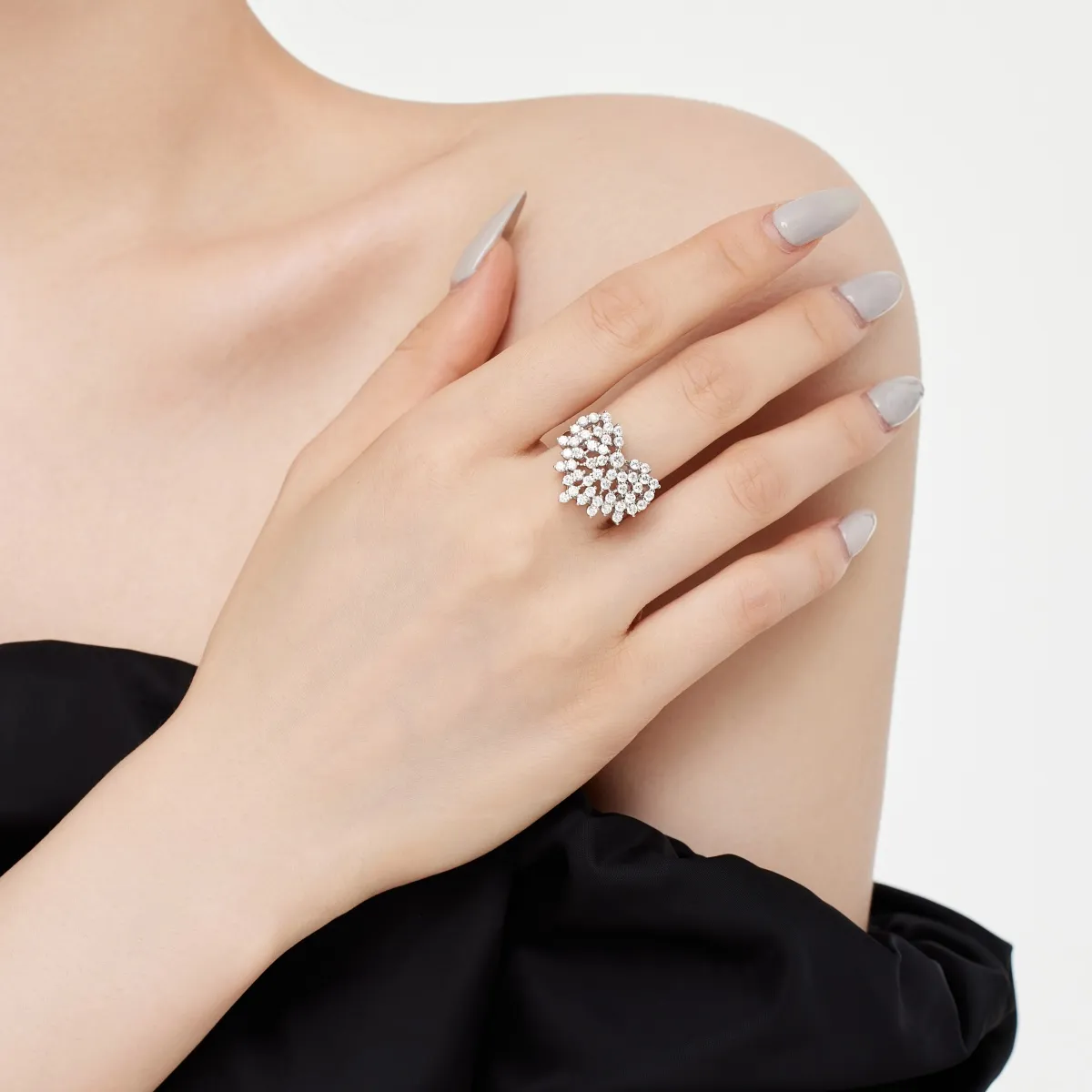 Minimalist Cubic Zirconia Sterling Silver Ring