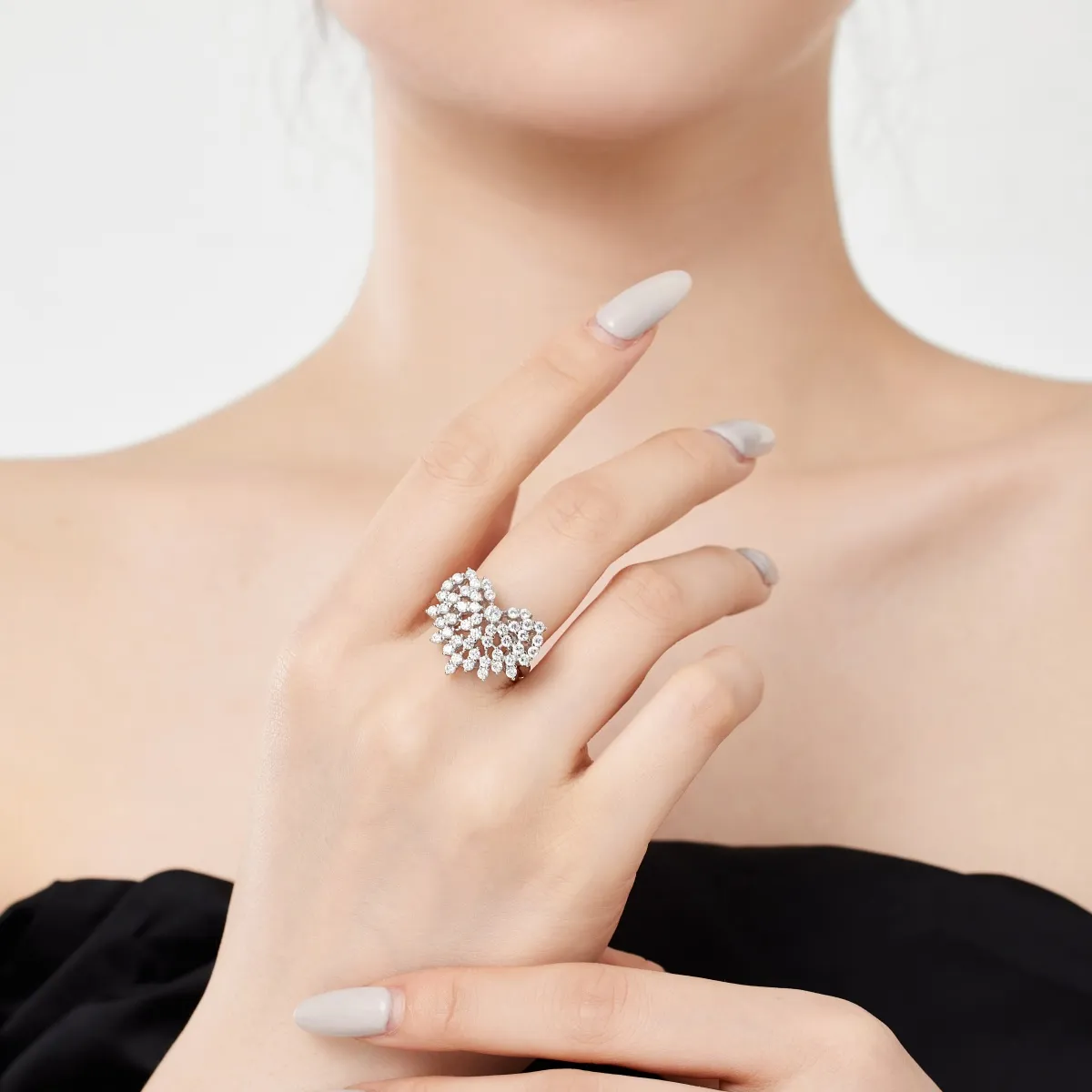 Minimalist Cubic Zirconia Sterling Silver Ring