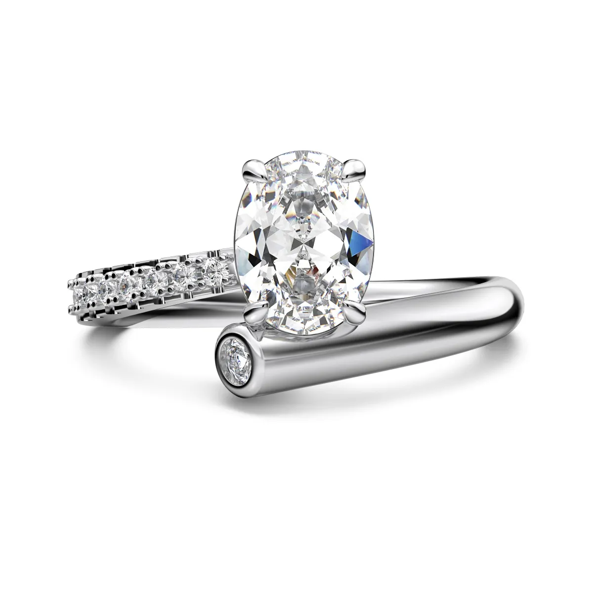 Minimalist Cubic Zirconia Sterling Silver Ring
