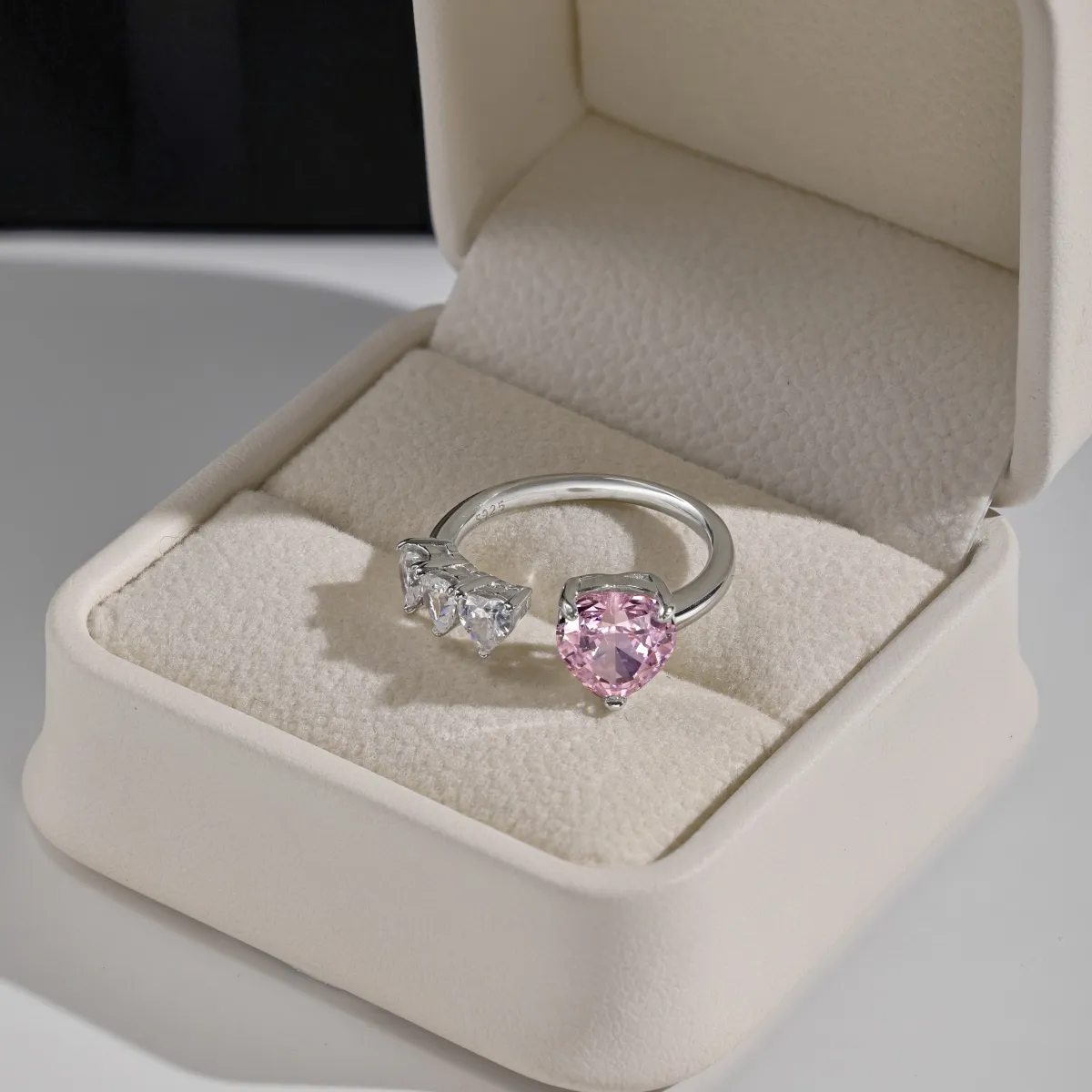 Minimalist Cubic Zirconia Sterling Silver Ring