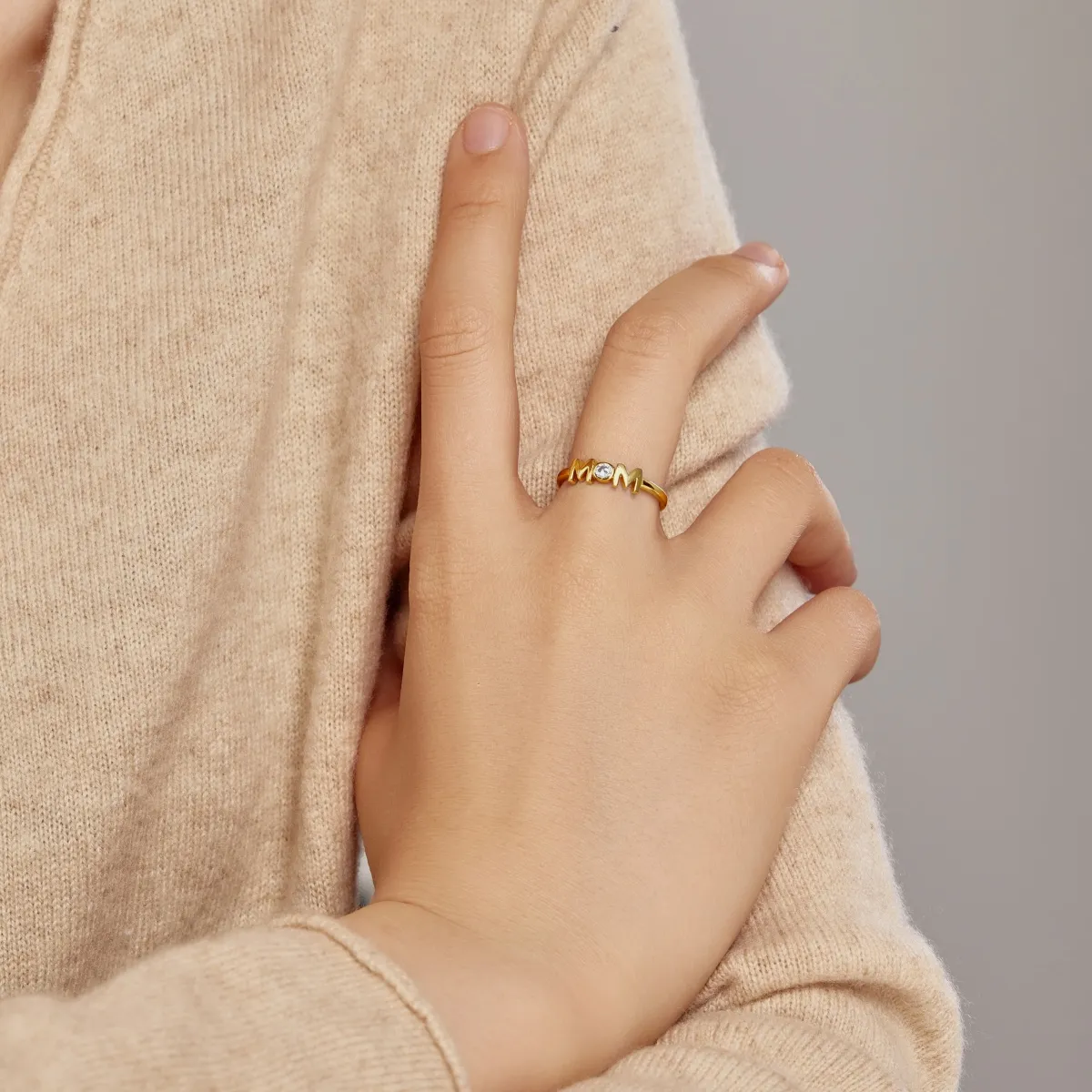Gold Plated Sterling Silver Cubic Zirconia Ring