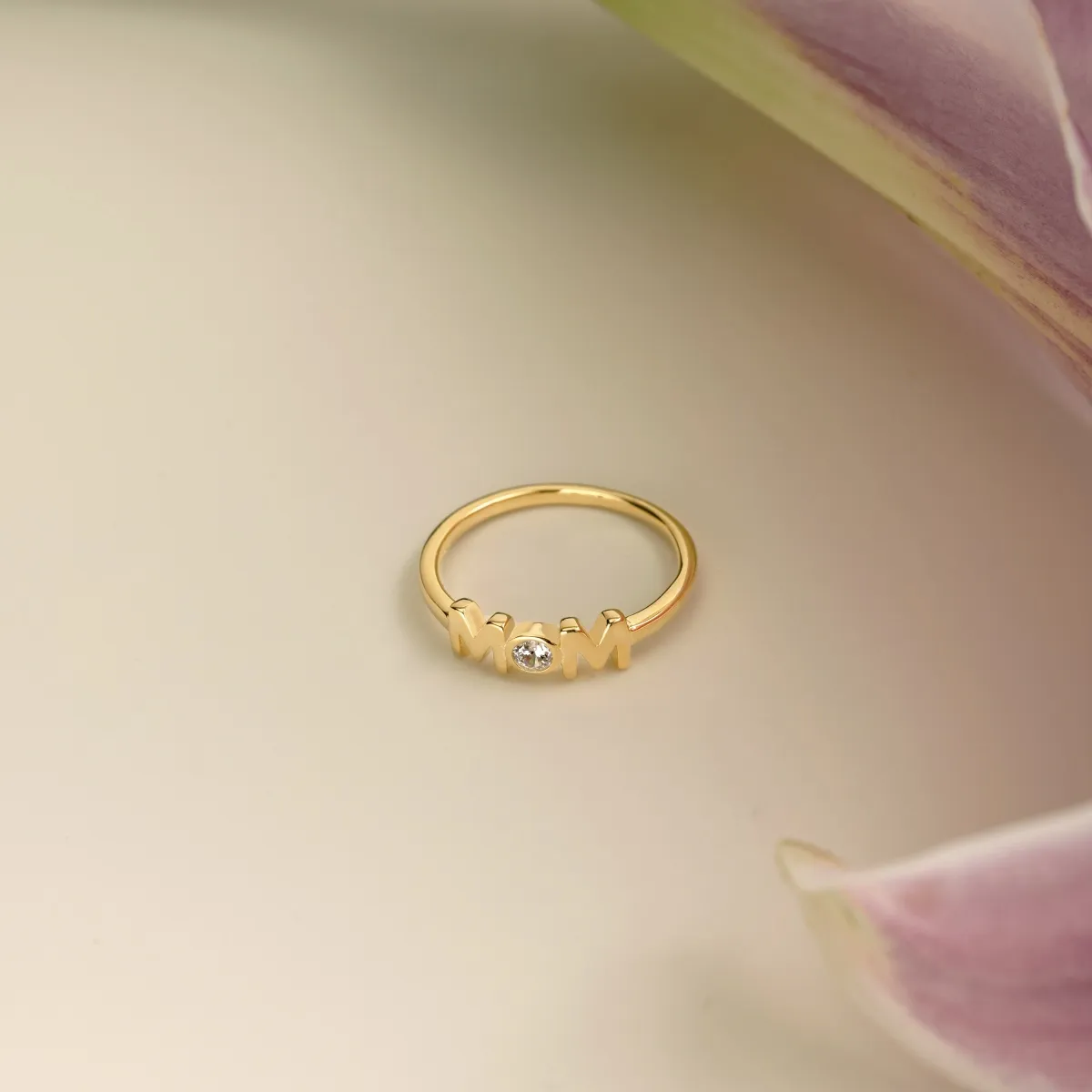 Gold Plated Sterling Silver Cubic Zirconia Ring