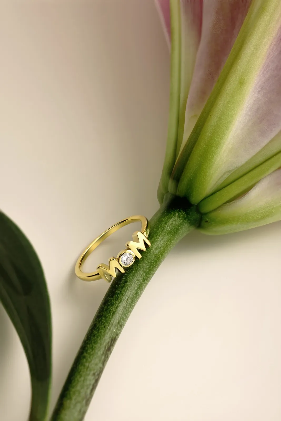 Gold Plated Sterling Silver Cubic Zirconia Ring