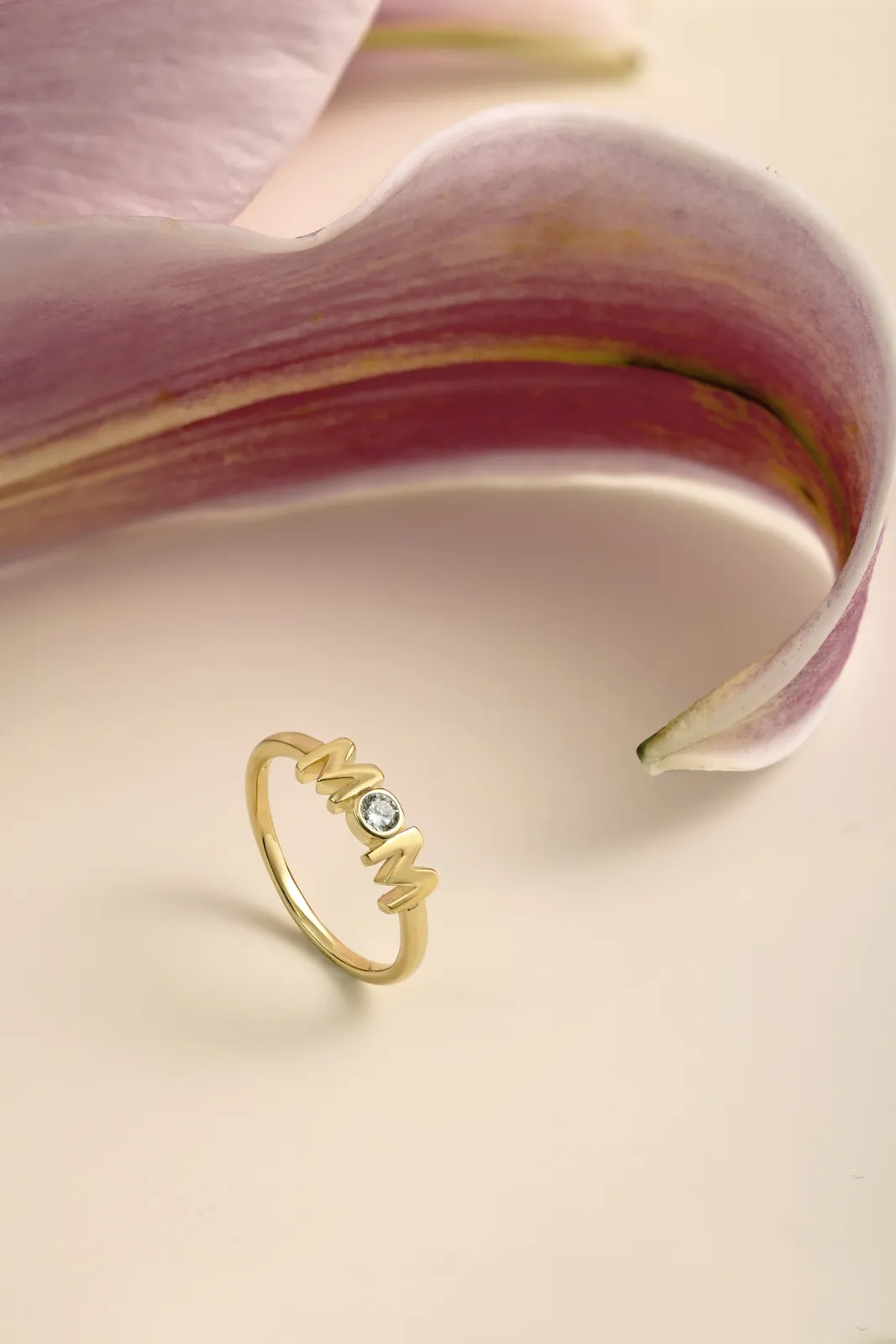 Gold Plated Sterling Silver Cubic Zirconia Ring