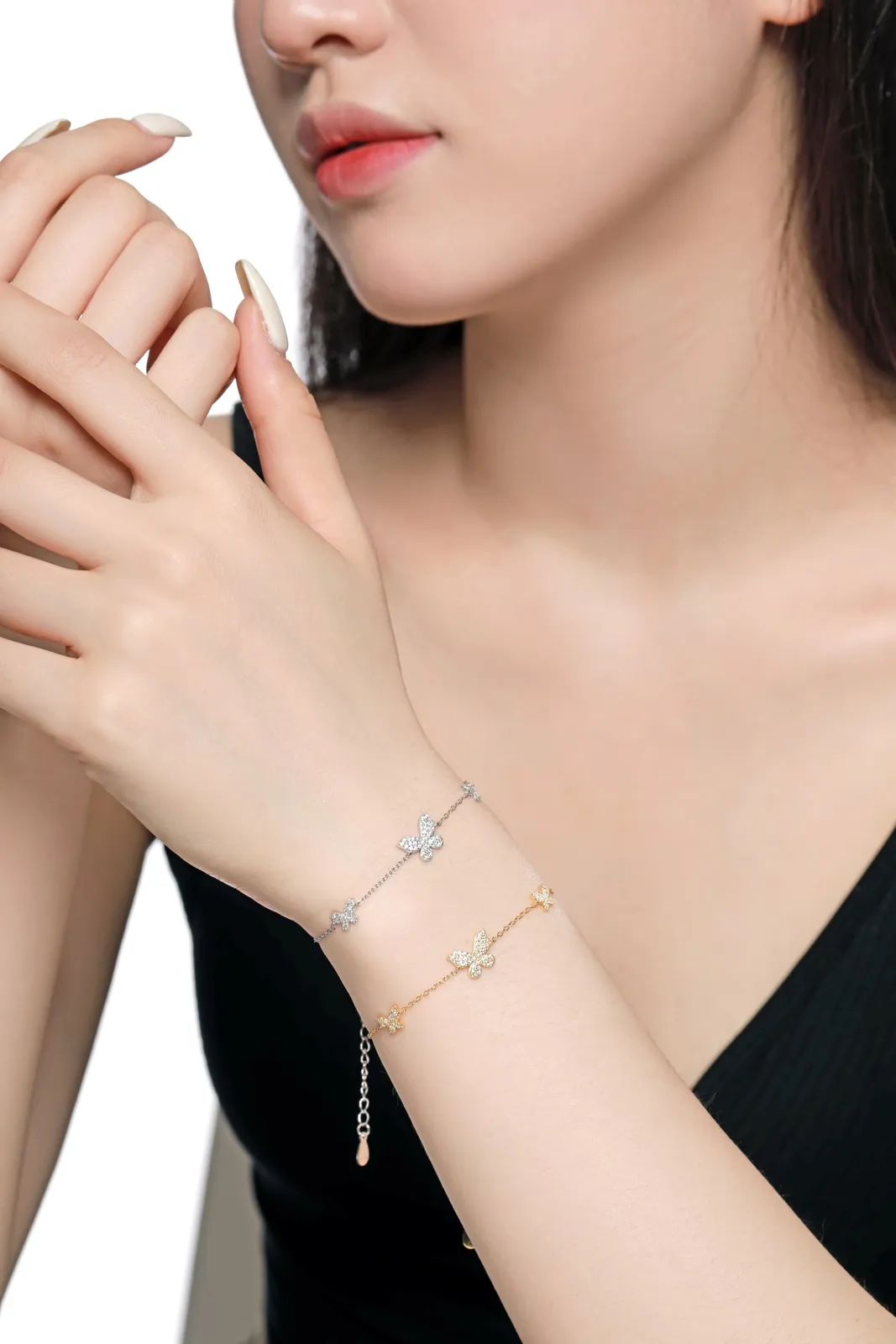 Minimalist Cubic Zirconia Sterling Silver Bracelet