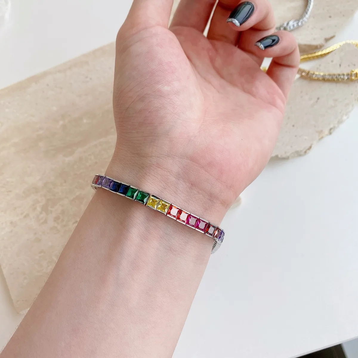 Sterling Silver Rhodium Plated Bracelet