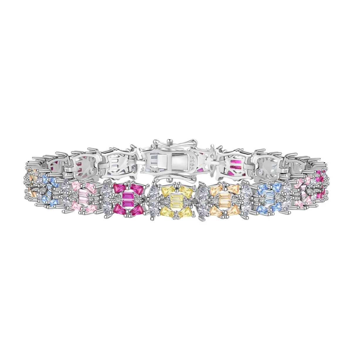 Minimalist Cubic Zirconia Sterling Silver Bracelet