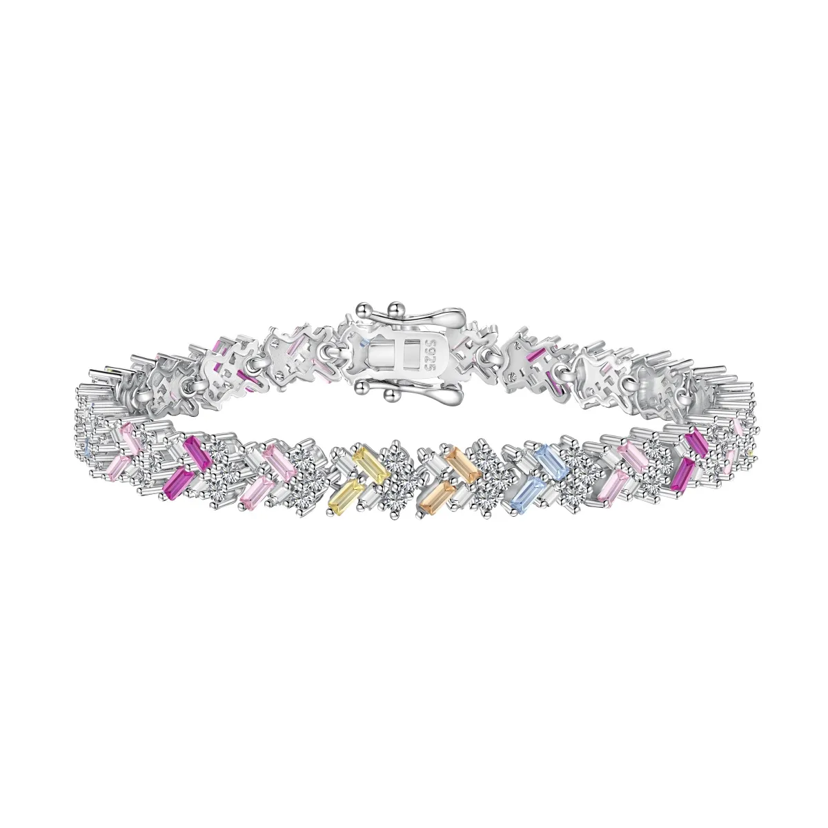 Minimalist Cubic Zirconia Sterling Silver Bracelet