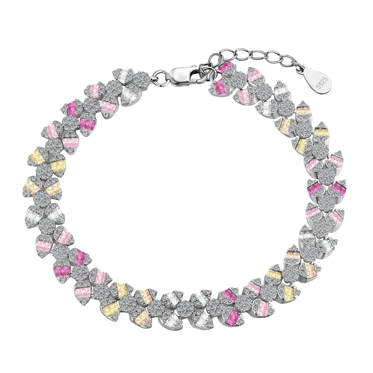Minimalist Cubic Zirconia Sterling Silver Bracelet