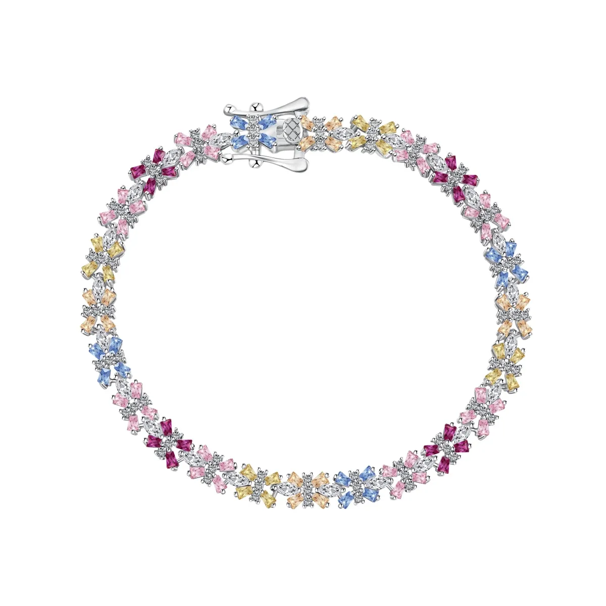 Minimalist Cubic Zirconia Silver Bracelet