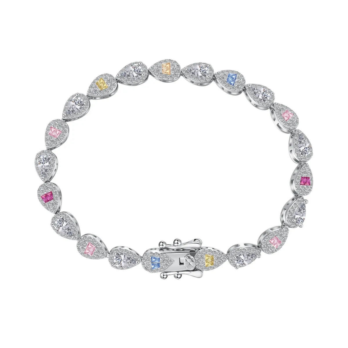 Minimalist Cubic Zirconia Sterling Silver Bracelet