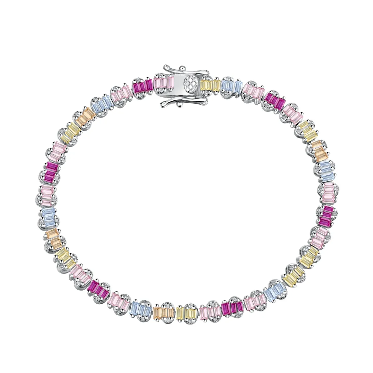 Minimalist Cubic Zirconia Sterling Silver Bracelet