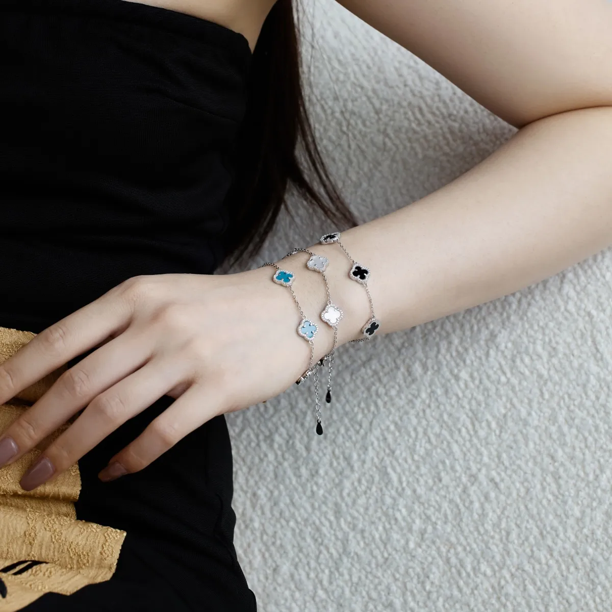 Minimalist Cubic Zirconia Sterling Silver Bracelet