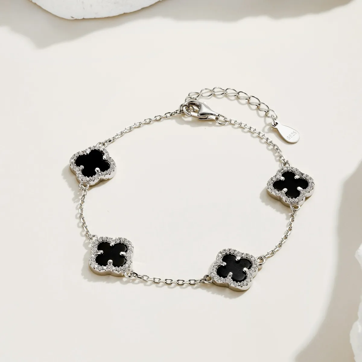 Minimalist Cubic Zirconia Sterling Silver Bracelet