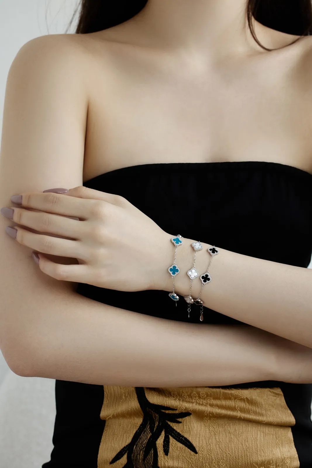 Minimalist Cubic Zirconia Sterling Silver Bracelet
